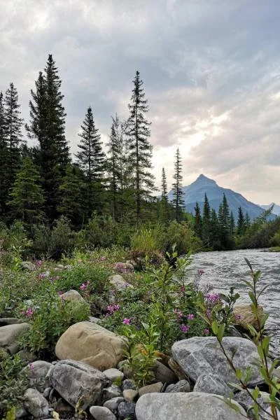 Quiet mountain scene representing a place to breath and reflect