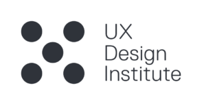 UX Design Institute logo with six gray circles arranged in a hexagon and the organization's name to the right.