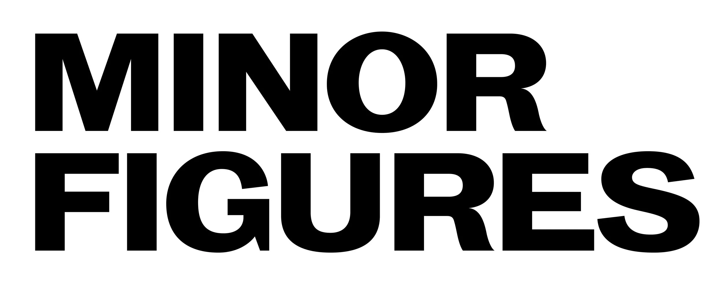 Text graphic that reads 'MINOR FIGURES' in large black letters on a white background.