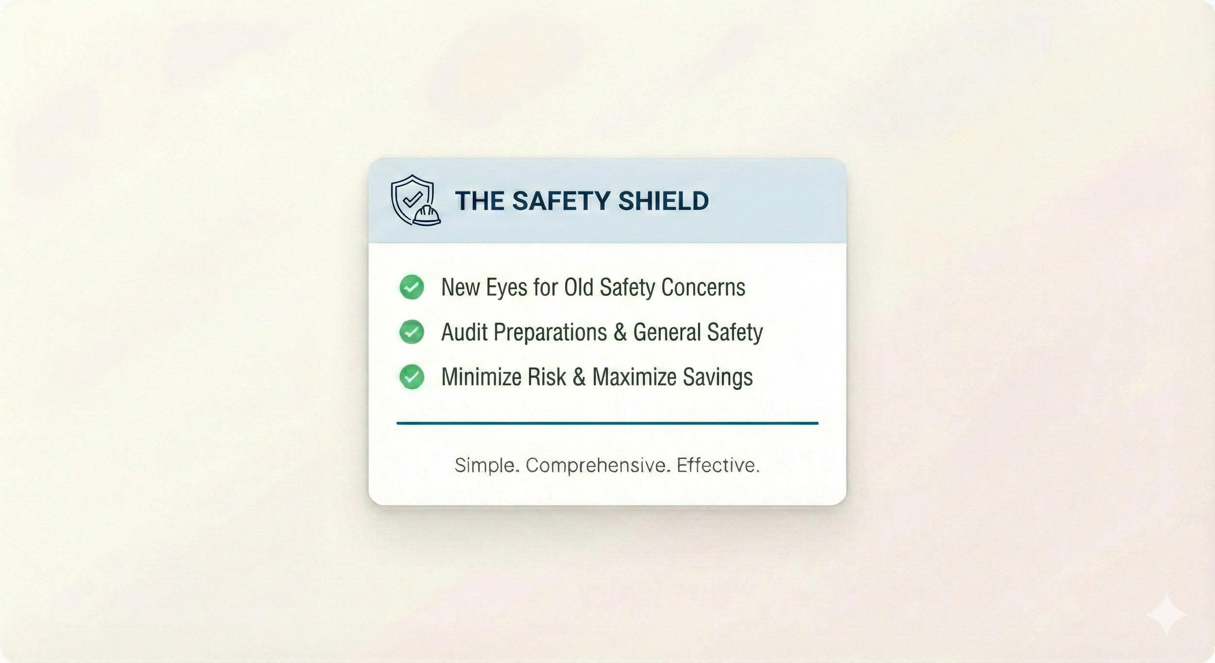 The Safety Shield (On-site Safety Assessments)