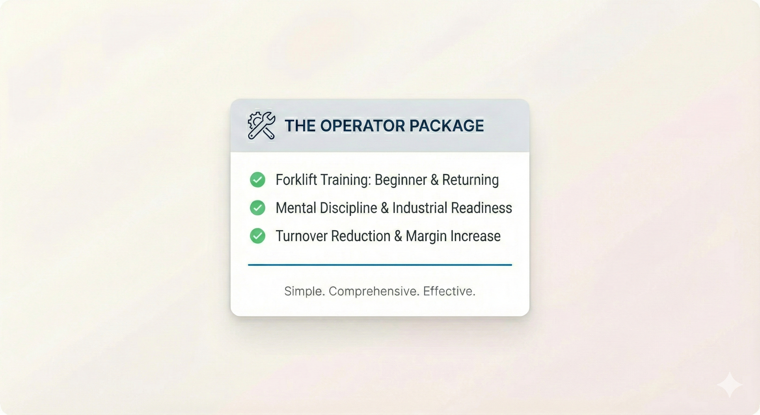 Midwest Industrial Readiness Academy Operator Package