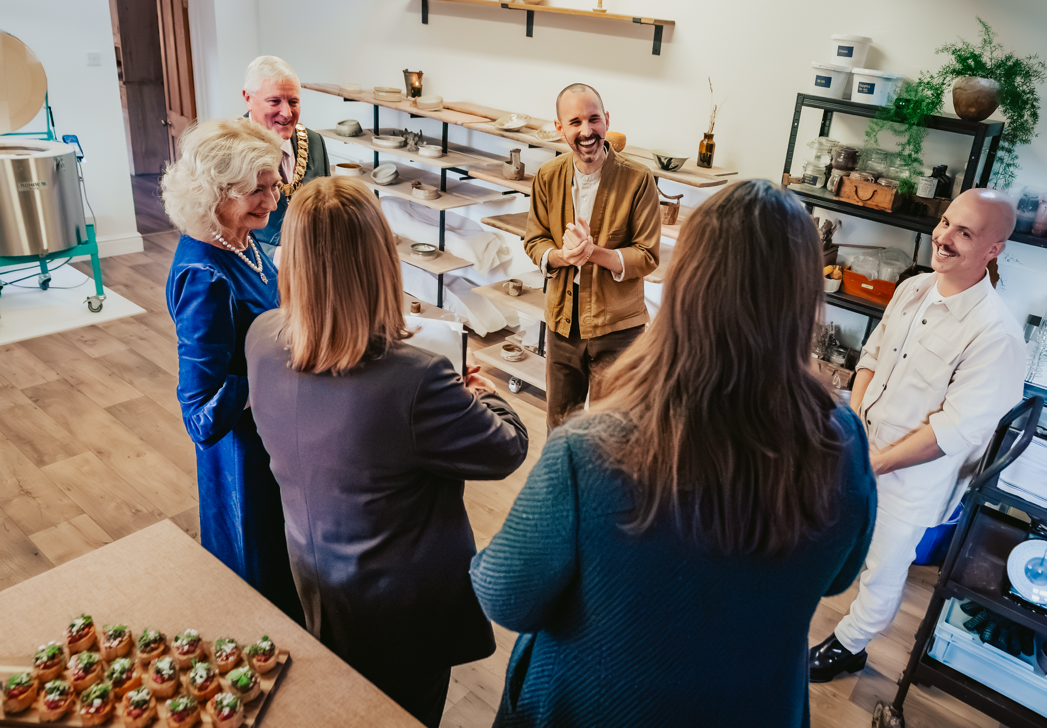 VIP guests join the opening of the world’s first certified carbon neutral ceramics studio, in rural England