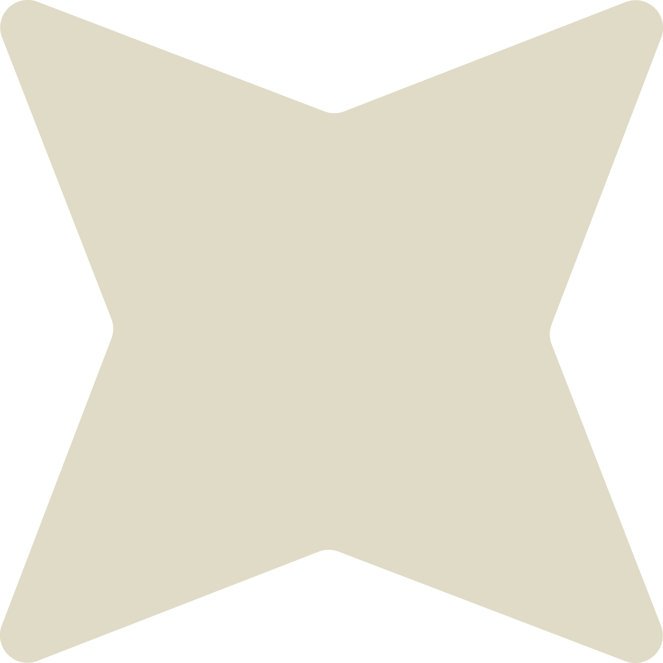A large beige star shape with rounded points and black background.