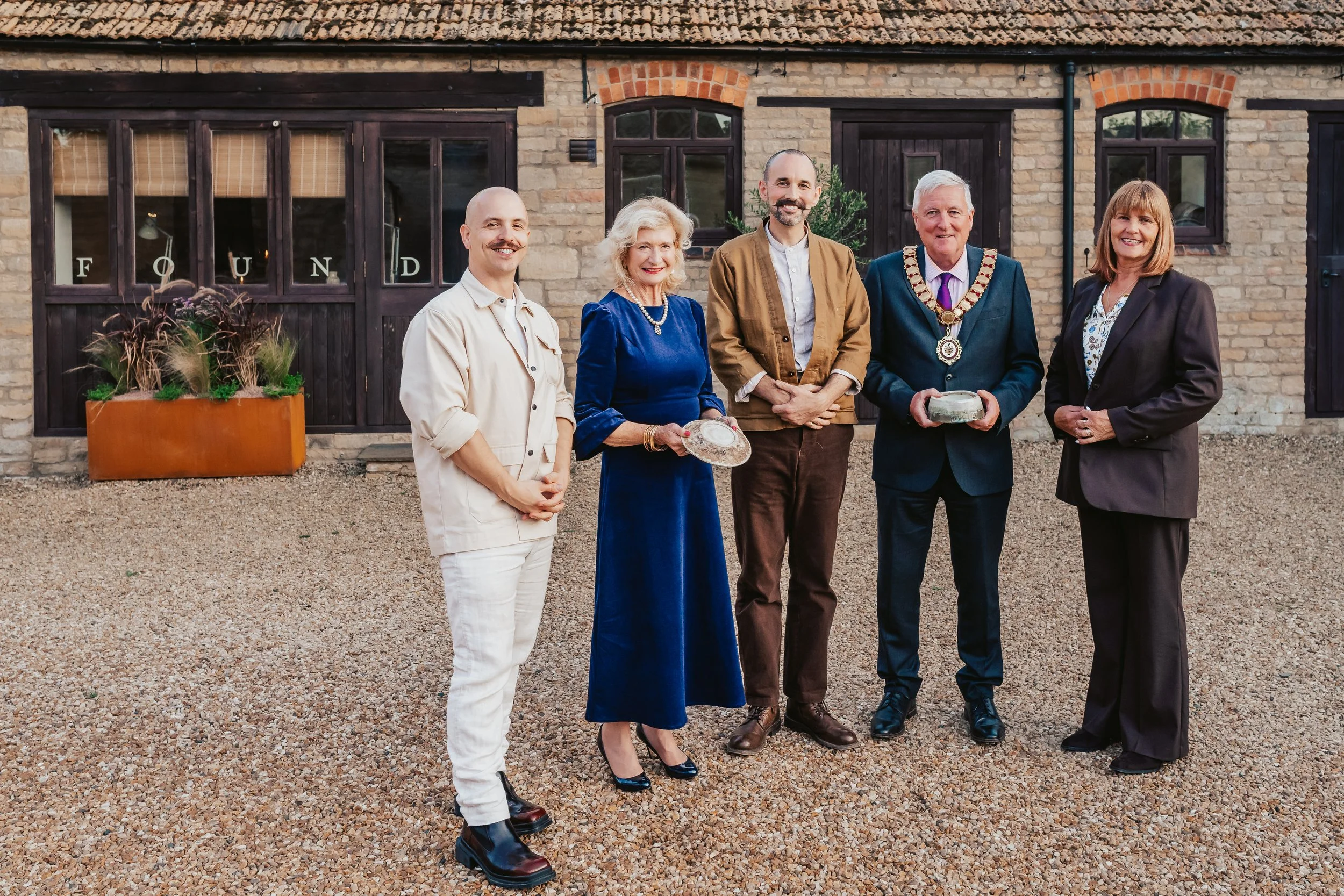 VIPs, dignitaries and invited guests attended the official opening of FOUND, including the Mayor of Corby, Dr Steve O'Brien, HM Lord Lieutenant of Rutland, Dr Sarah Furness, and HM Deputy-Lieutenant of Northamptonshire, Mrs Mandy Young MBE
