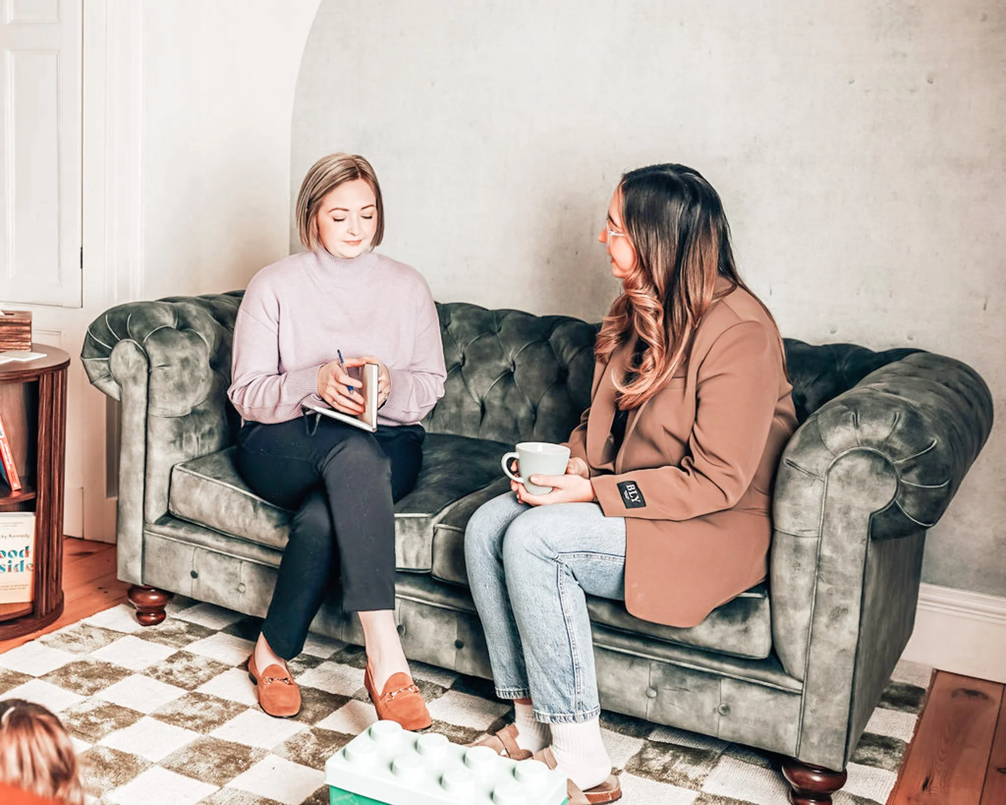 Child receiving individual therapeutic support for anxiety and mental health