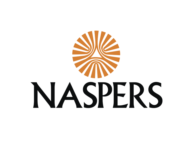 Naspers logo with a stylized brown circular symbol above the black text 'Naspers' on a white background.