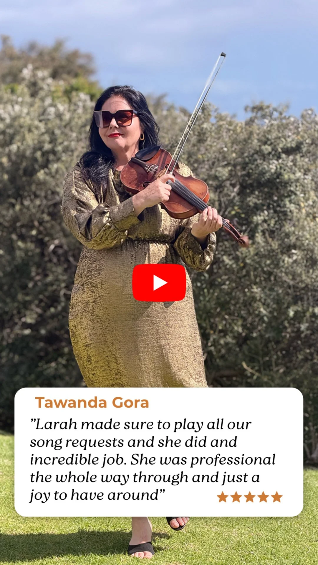 Luxury proposal violin performance at The Twelve Apostles Hotel in Cape Town