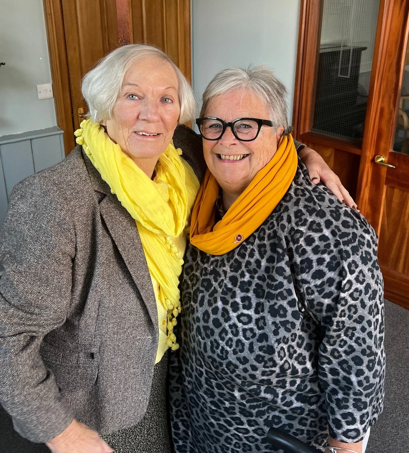 two people in church