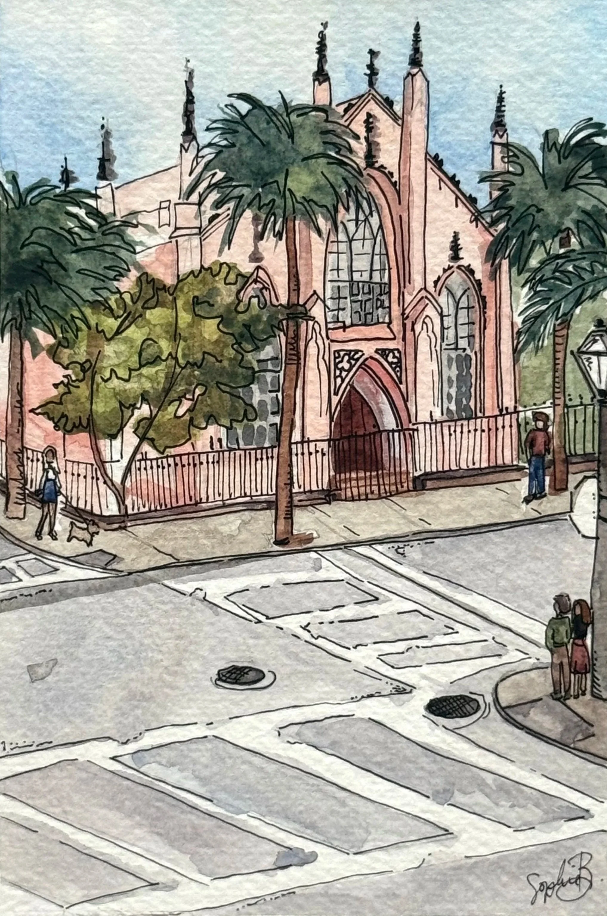 "The Huguenot Church" (5x7in)