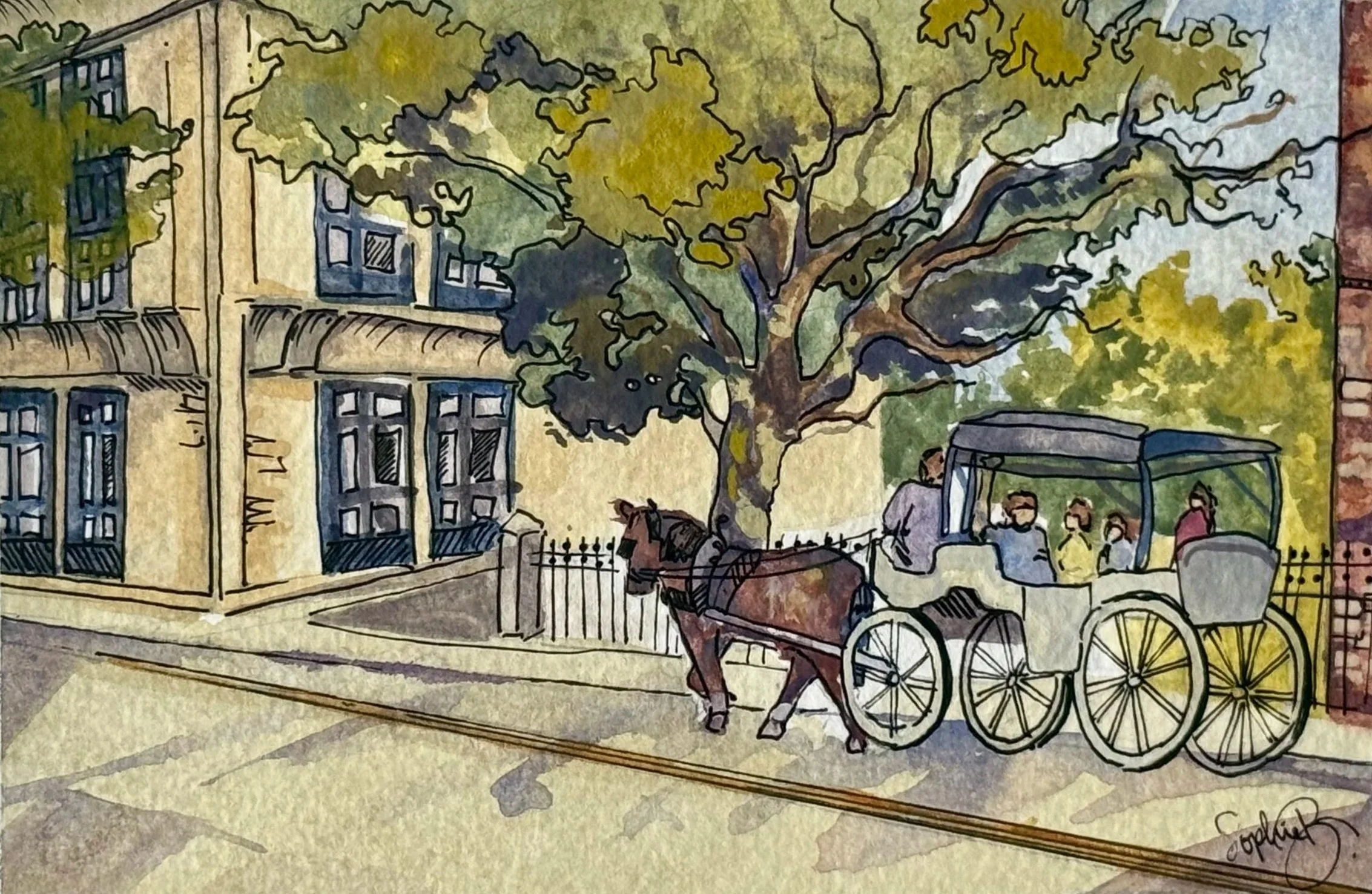 "Carriage Ride" (5x7in)