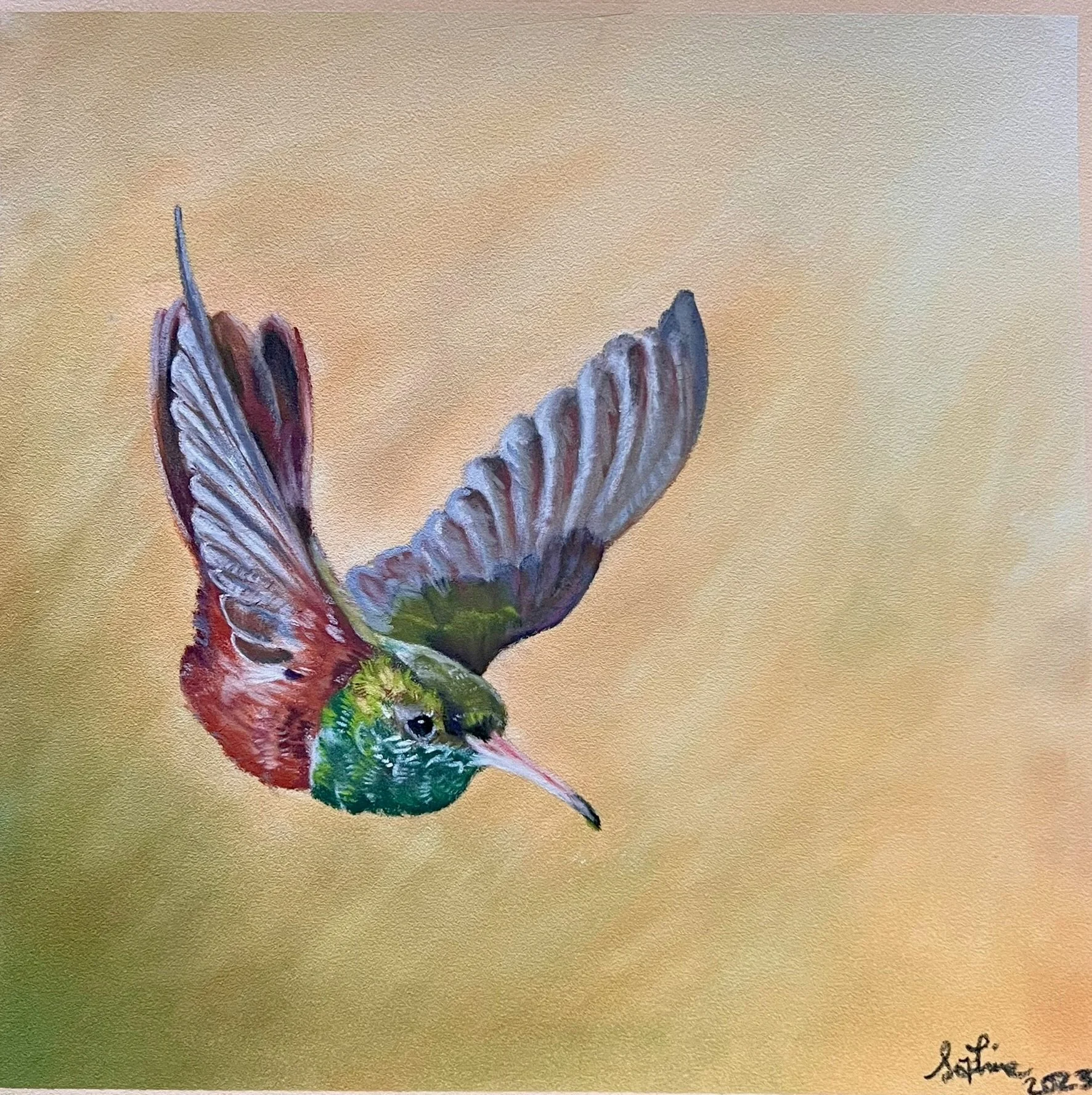 "Flying Free" (6x6in)