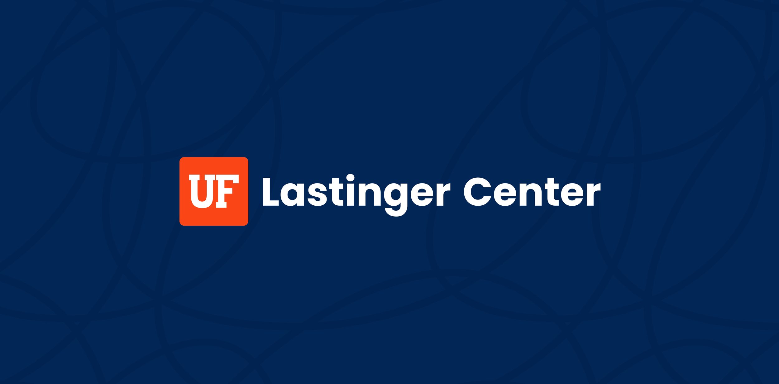 Logo of the University of Florida's Lastinger Center with blue background and faint abstract globe pattern.
