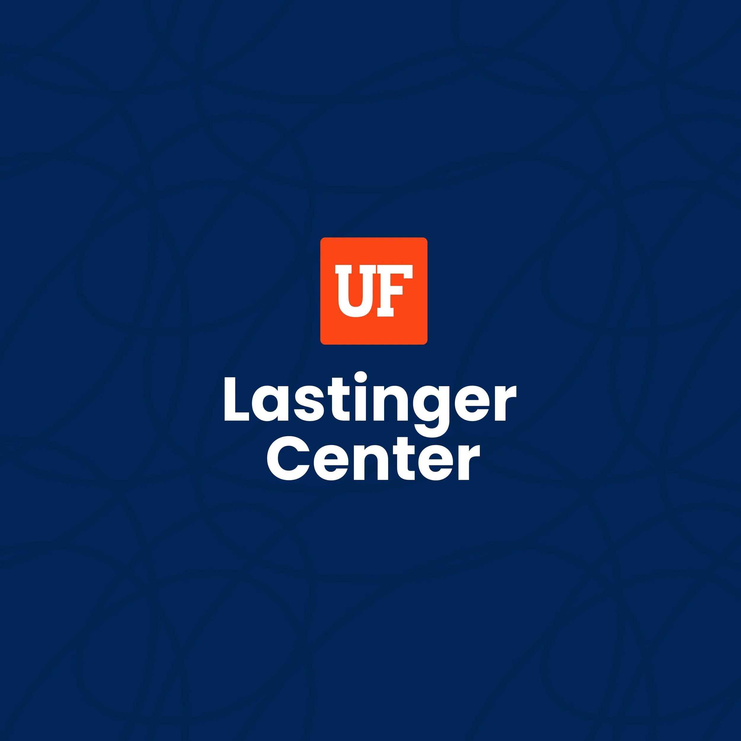 Lastinger Center logo with orange and white UF emblem on a blue background.