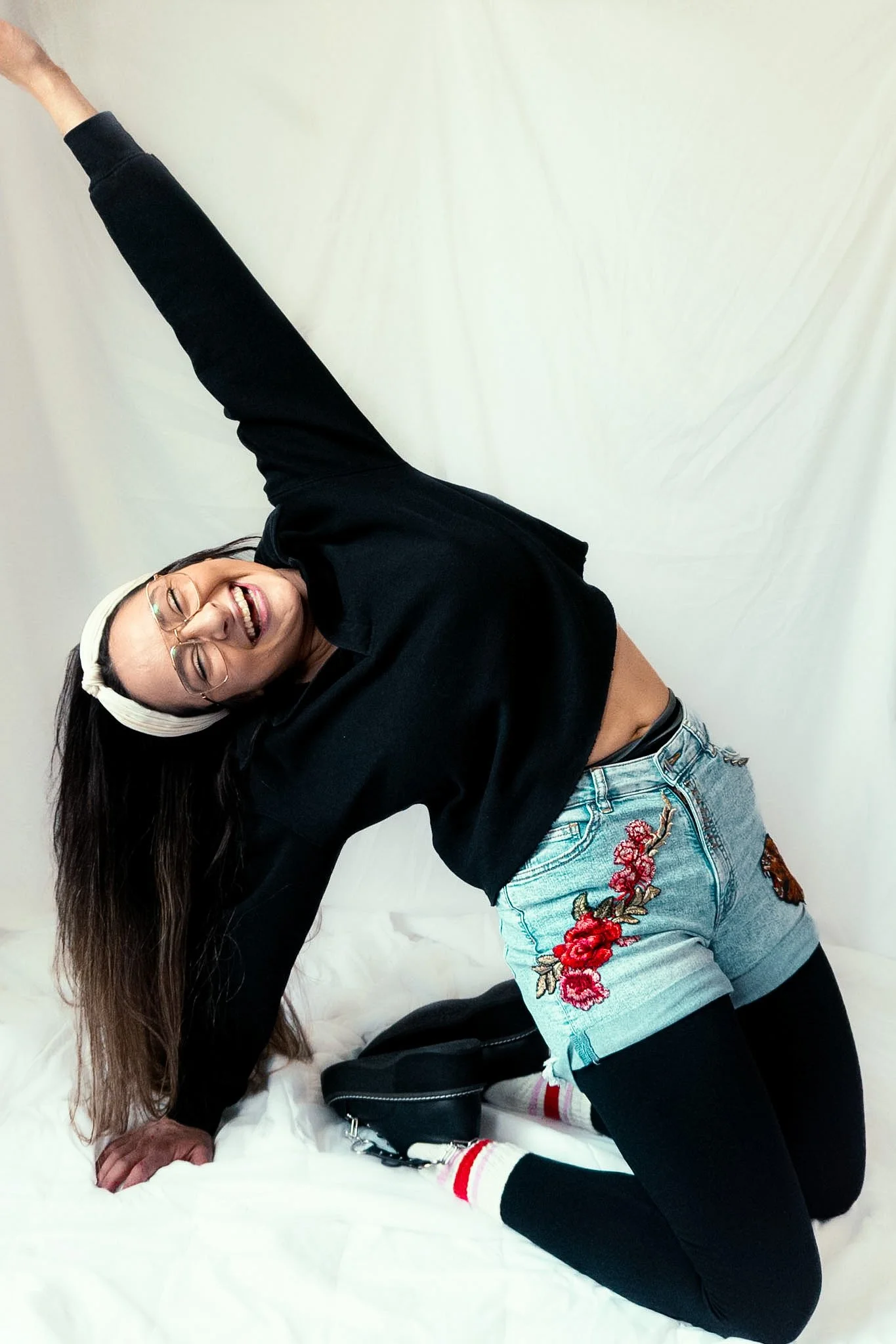 Lost Lovers Original - Embroidered Jean Shorts