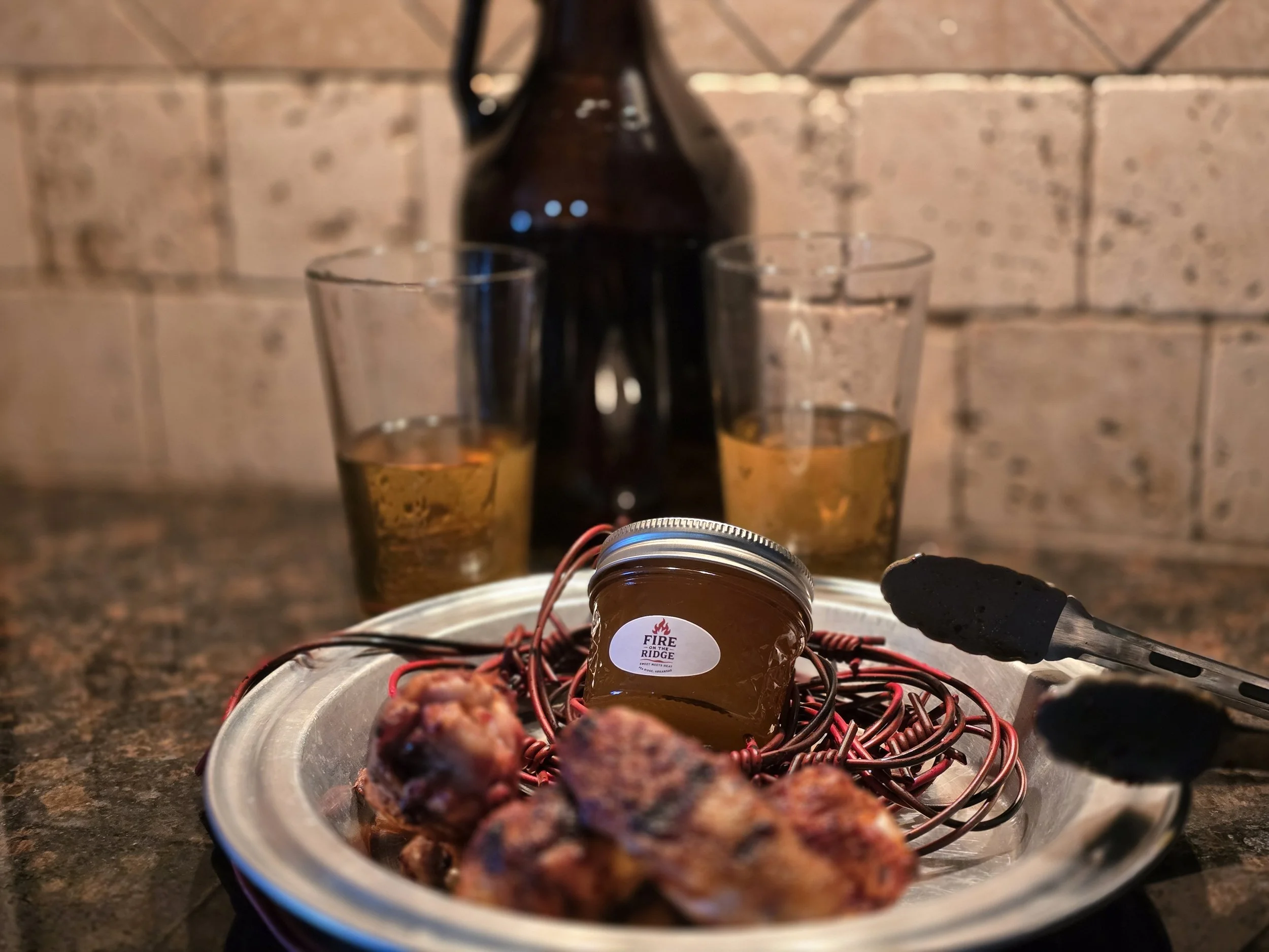 Mango Ghost pepper jelly paired with chicken wings - Juggernaut.jpg