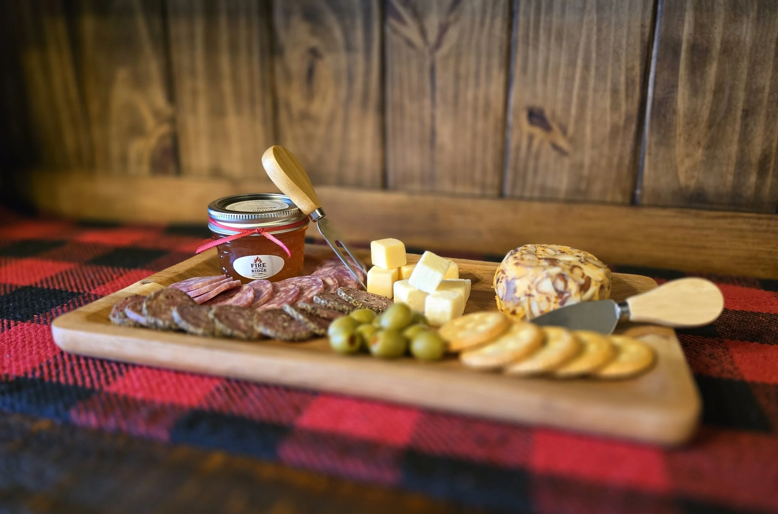 Strawberry Sting pepper jelly on charcuterie board - Blaze.jpg