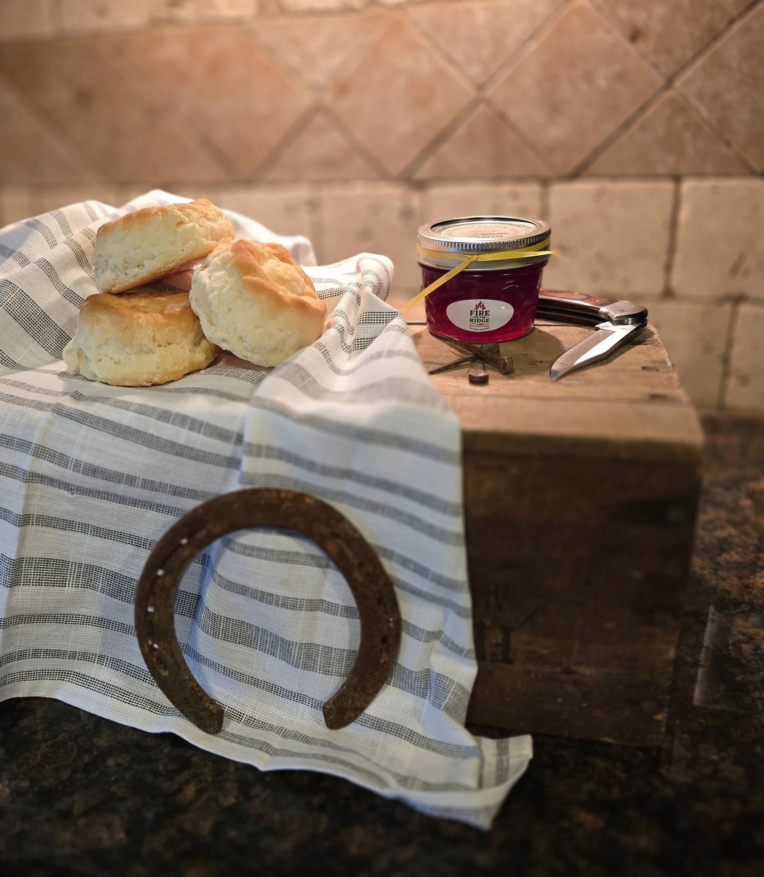 Blackberry Mango Reaper pepper jelly on biscuits - Ember.jpg