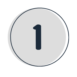 Number one sign in black and white
