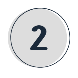 Number two inside a circular badge