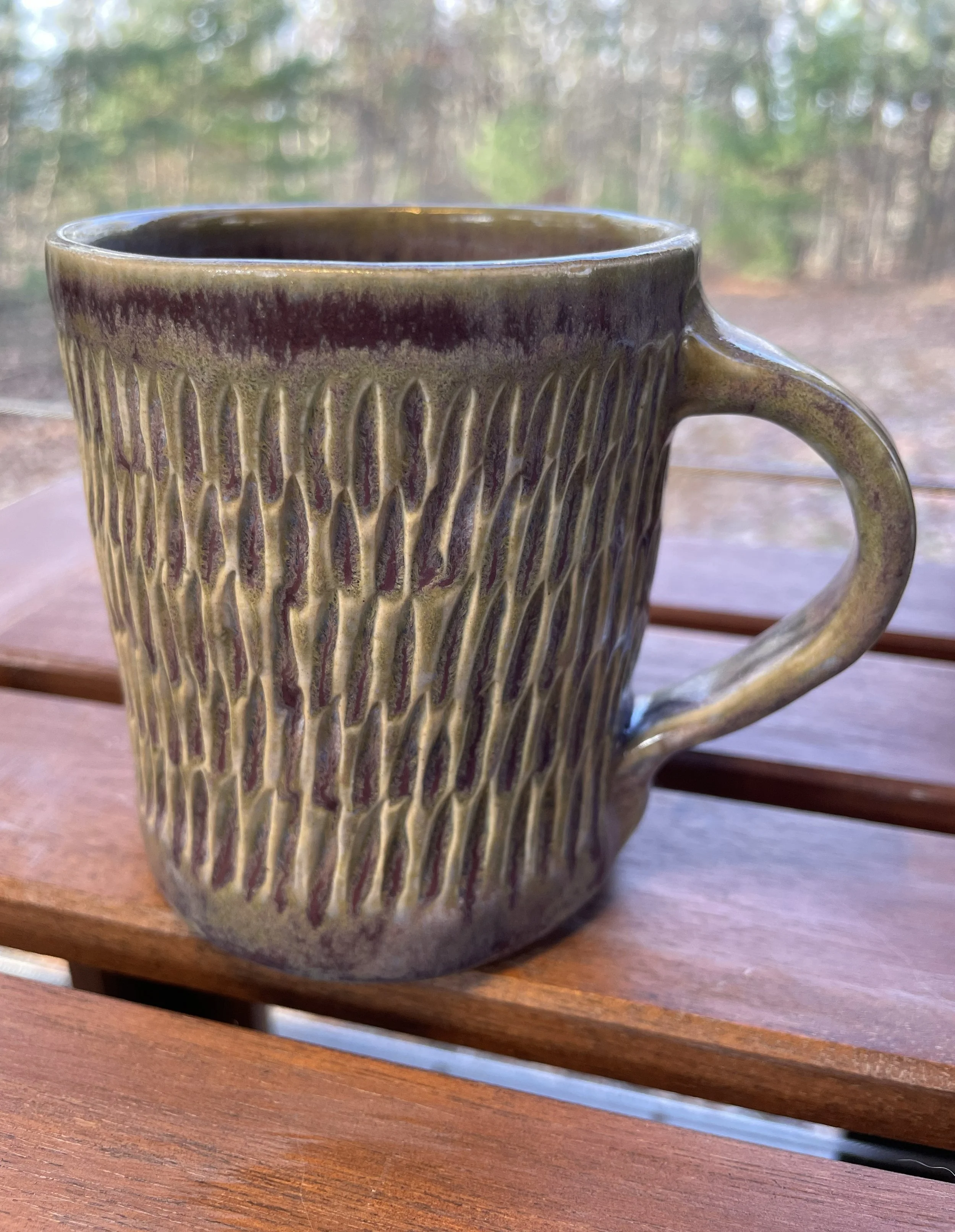 Green Textured Mug