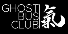 Logo del Ghost Bus Club con testo e simbolo cinese