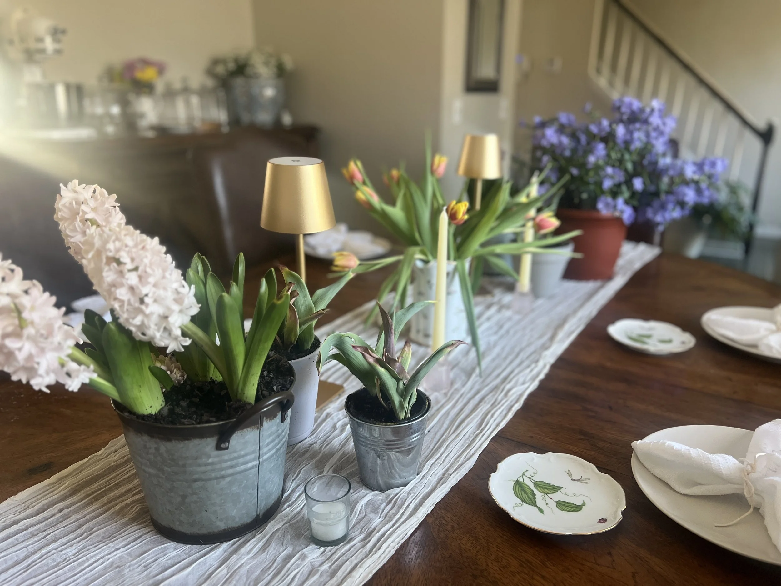 Spring in the countryside tablescape