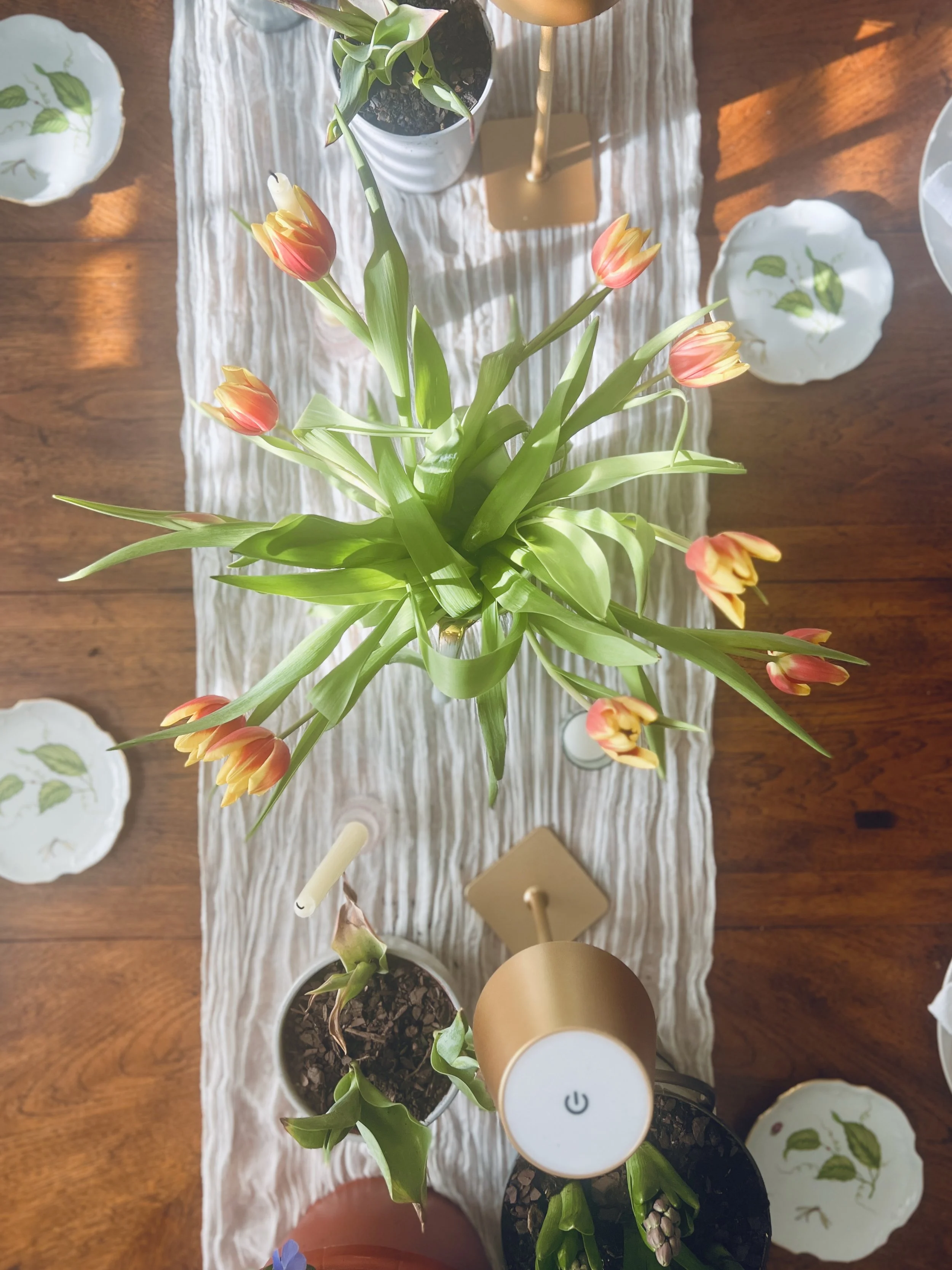Spring in the countryside tablescape