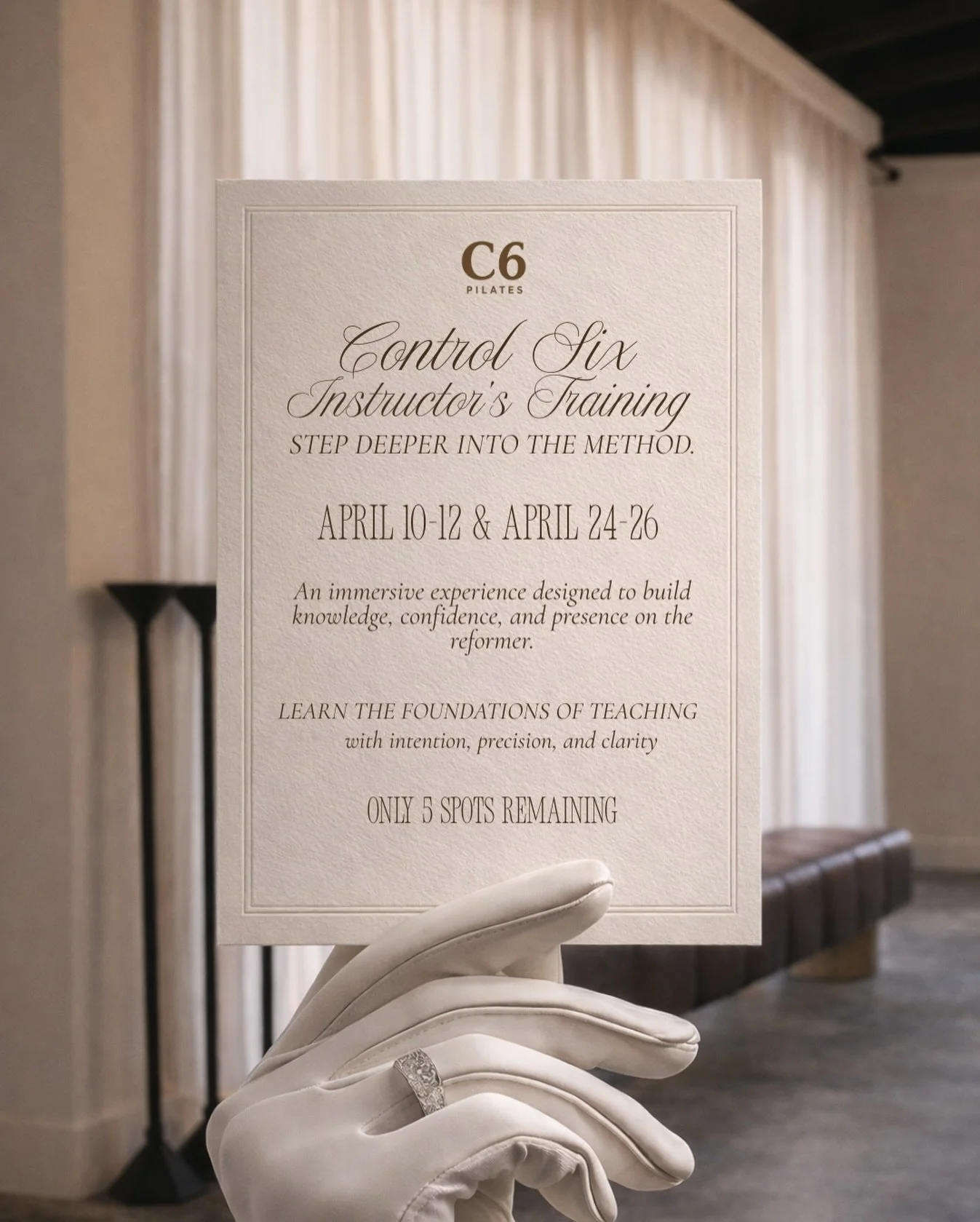 If you&rsquo;ve ever thought about teaching Pilates, this is your sign. 🤎⁠
⁠
Our Control Six Instructor Training is designed to help you deepen your understanding of the reformer while learning how to teach with intention, precision, and confidence.