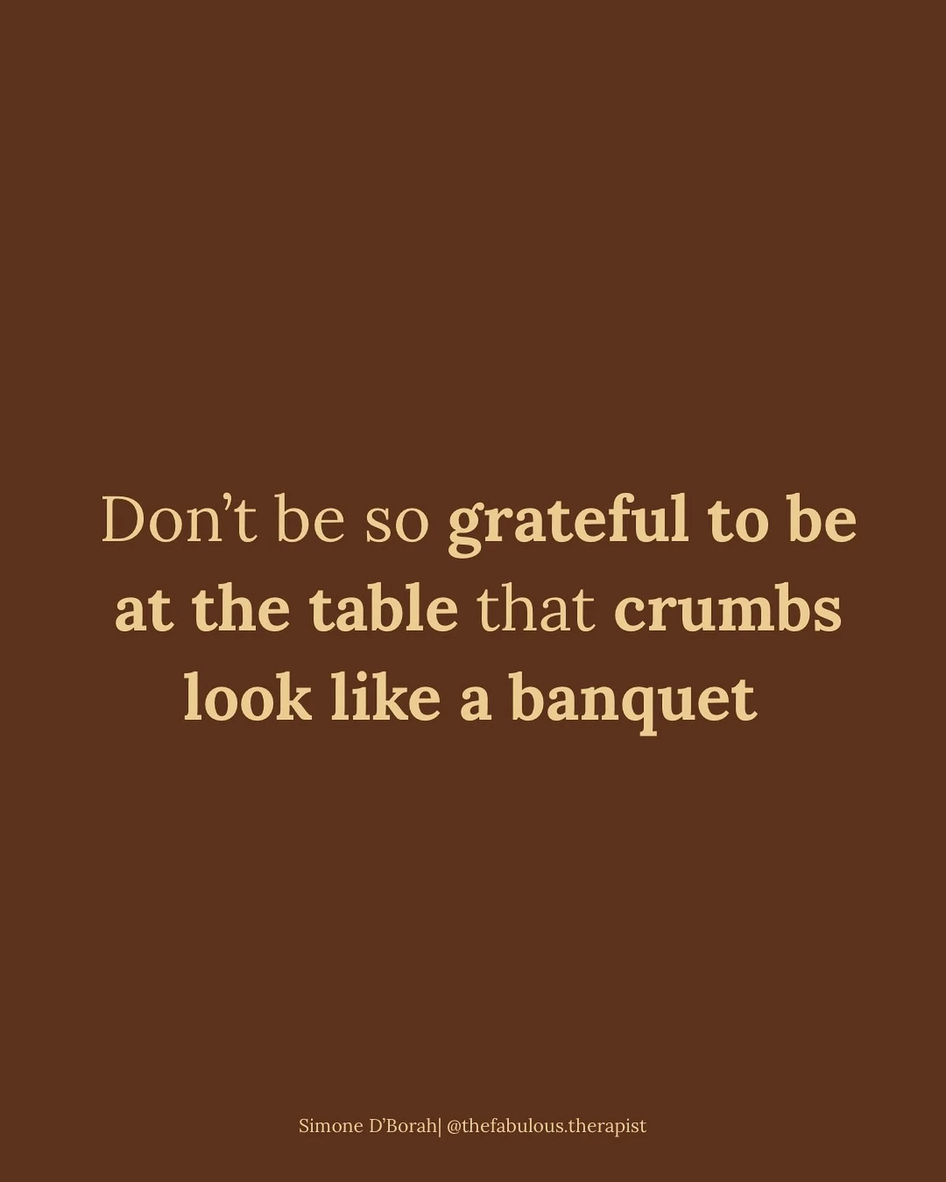 Send this to someone who needs to hear it.

Those of us with an entrepreneurial spirit can find ourselves being overly grateful for opportunities we&rsquo;re already worthy of.

Gratitude is cute- but when it&rsquo;s overdone, it stops us asking for 