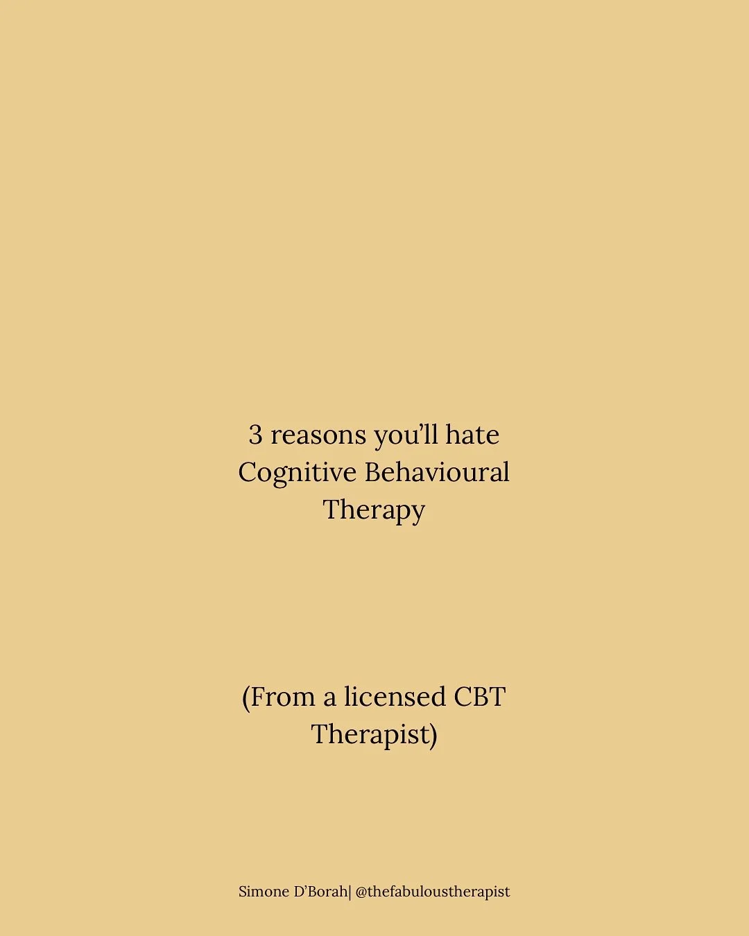 You&rsquo;ll hate CBT before you love it. You&rsquo;ll feel horrendous before you feel fabulous. 

Because healing ain&rsquo;t always pretty, but she&rsquo;s powerful.

Who&rsquo;s ready for your internal glow up? ✨
#CBTTherapy #TherapyTok #Boundarie