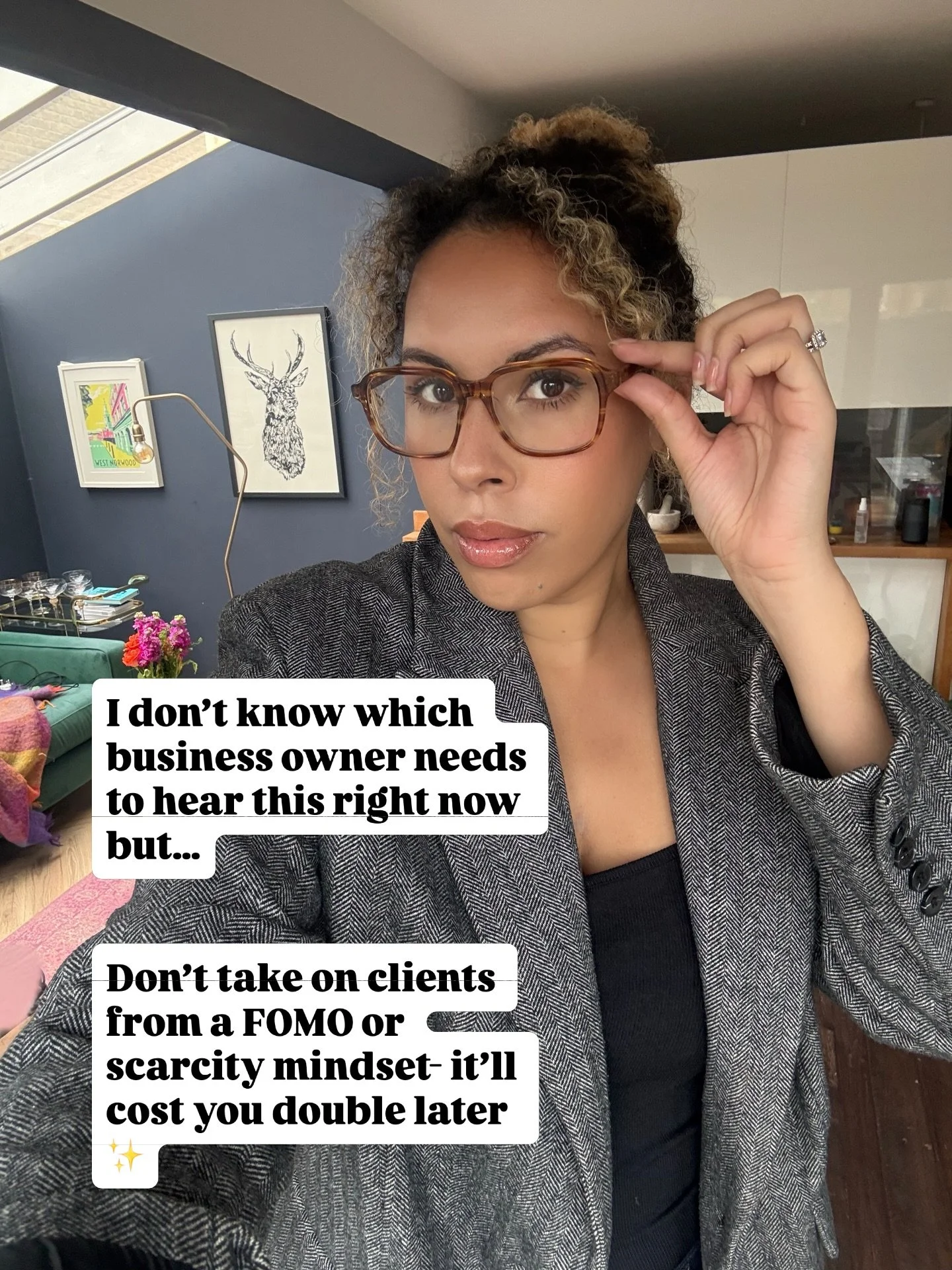 In my businesses; both in Music and Therapy, this is a lesson I&rsquo;ve had to learn the hard way- and I&rsquo;m still learning!

FOMO and/or a scarcity mindset can lead us to working with clients who are misaligned with our values and ethos, becaus