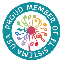 Circular logo with rainbow-colored music notes arranged around a central red circle, surrounded by a blue ring that reads 'Proud Member Of ELISTA'.