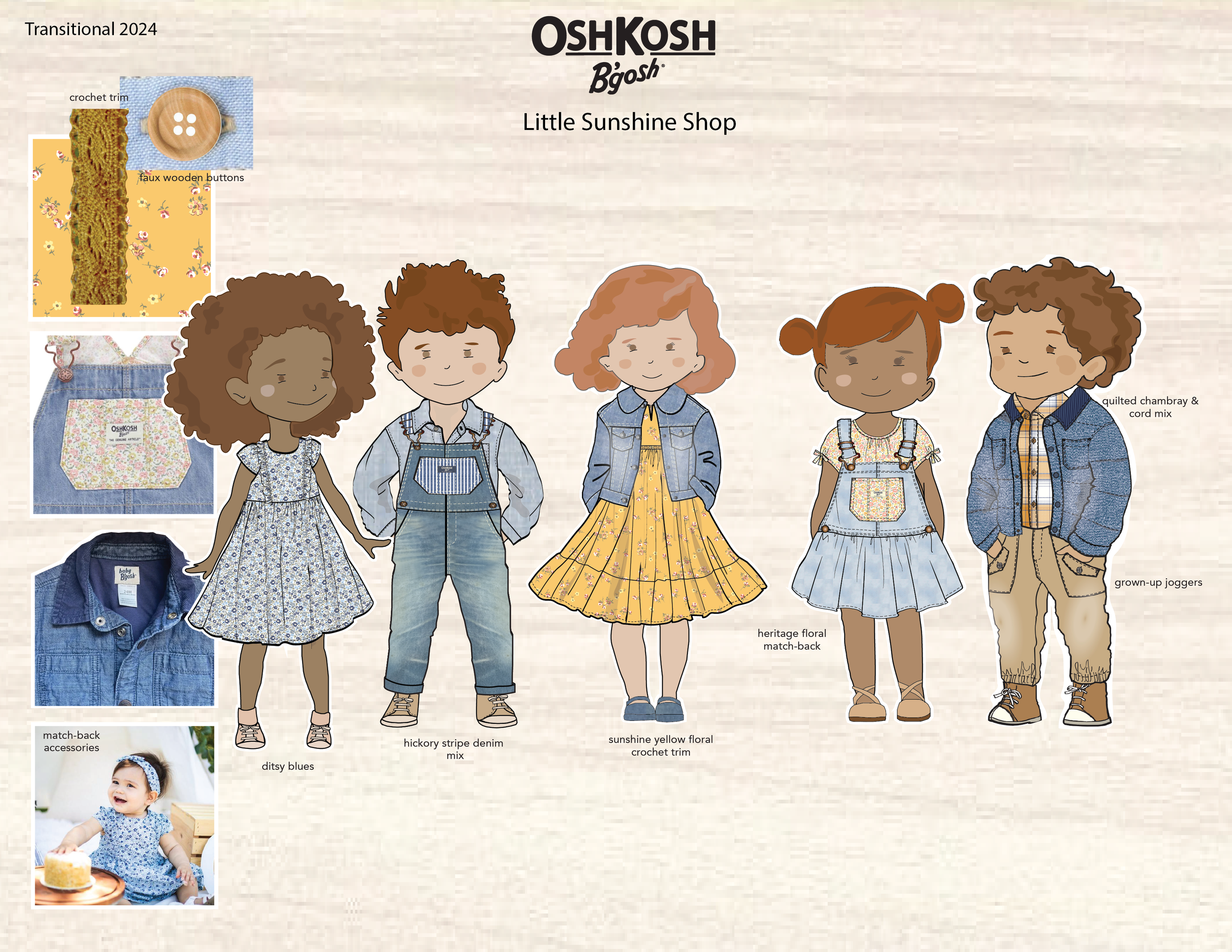 OshKosh B'Gosh Transitional 2024 - Little Sunshine Collection for Baby B'Gosh