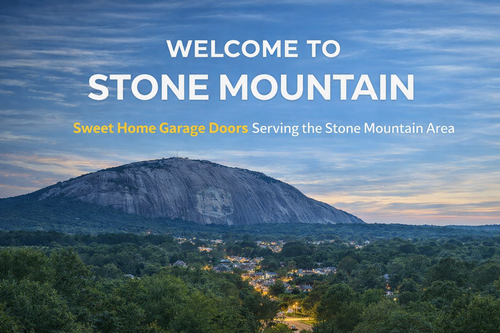 Residential home with garage door in Stone Mountain GA