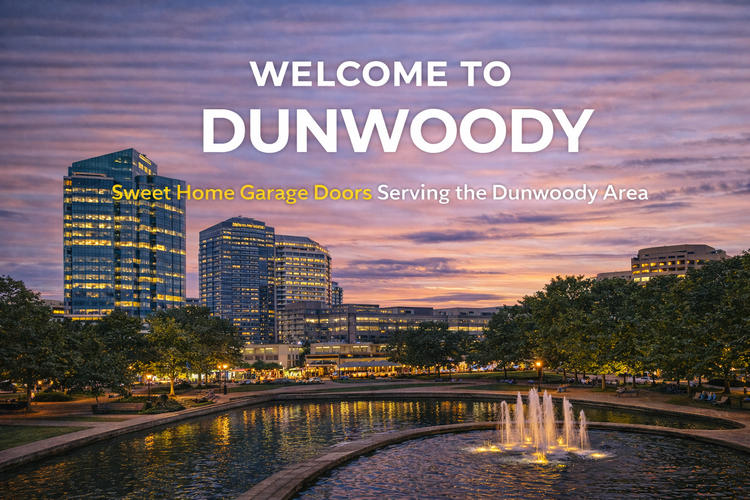 Residential home with garage door in Dunwoody GA