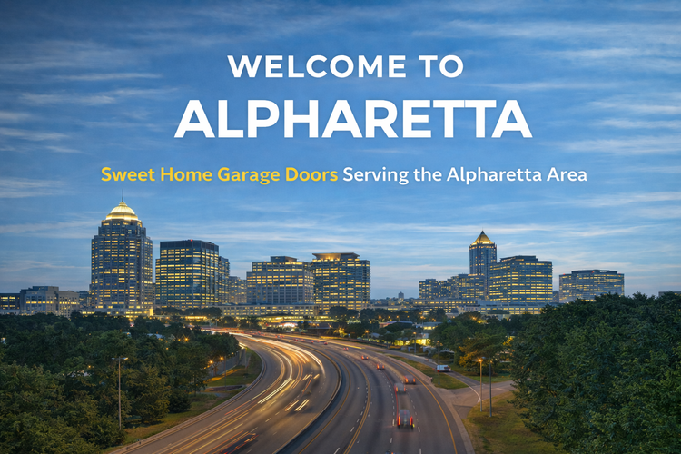 Residential home with garage door in Alpharetta GA
