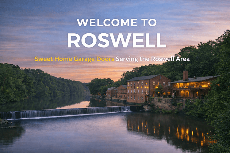 Residential home with garage door in Roswell GA