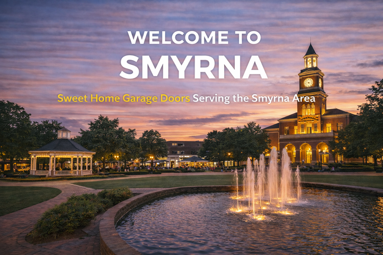 Residential home with garage door in Smyrna GA