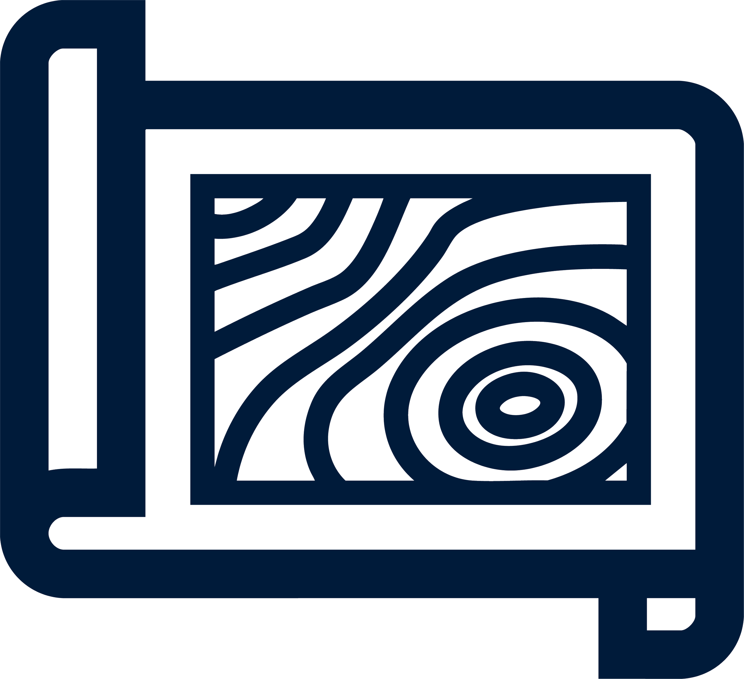 Stylized illustration of a cell phone with a map displayed on the screen.