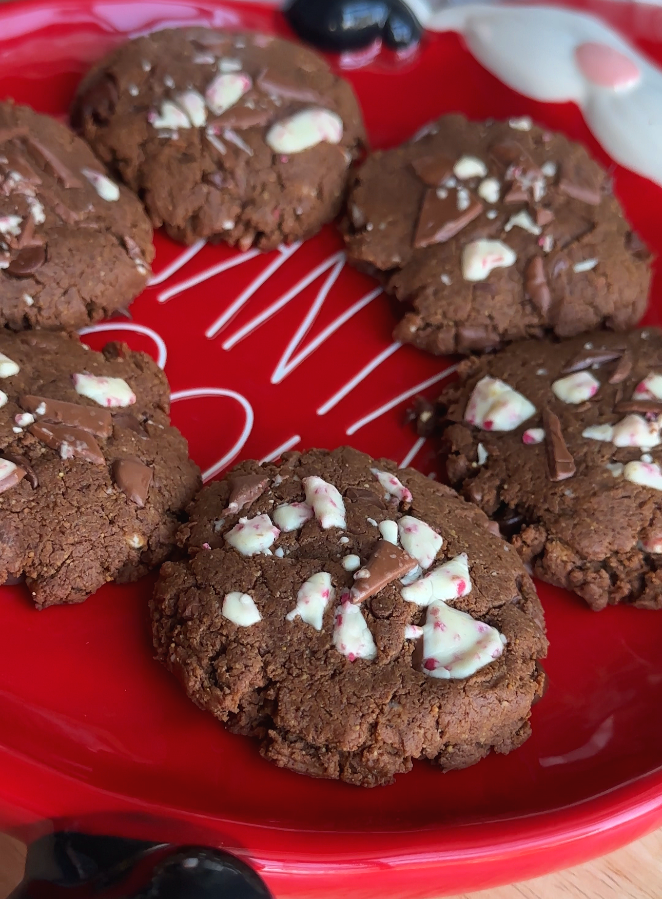 Double Chocolate Peppermint Protein Cookies