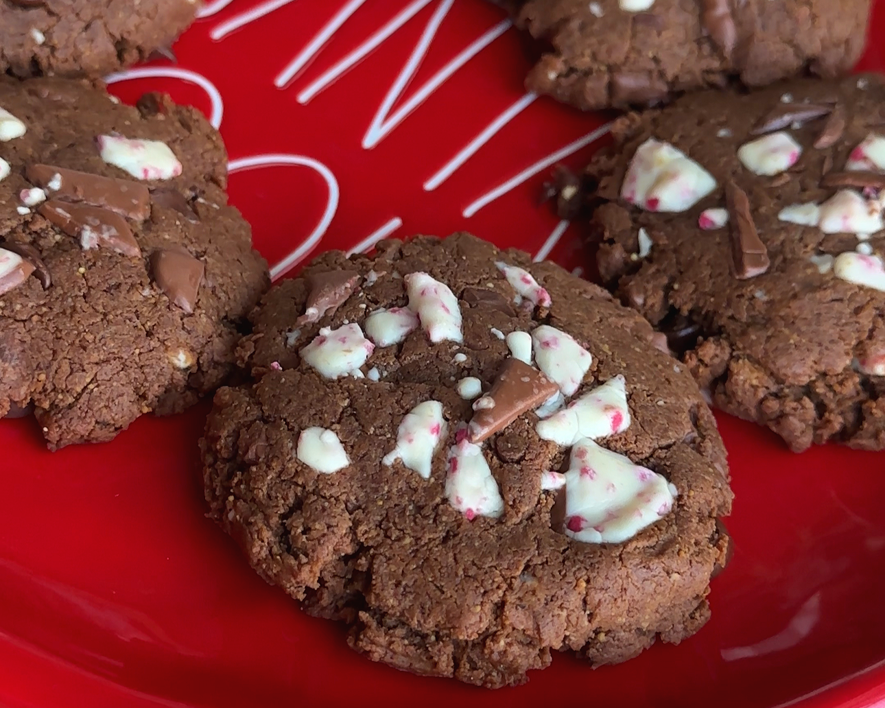 Double Chocolate Peppermint Protein Cookies