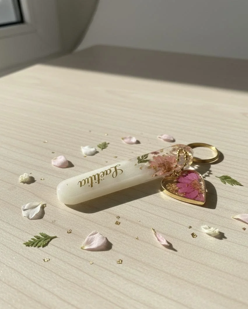 porte-Cle floral personnalisé