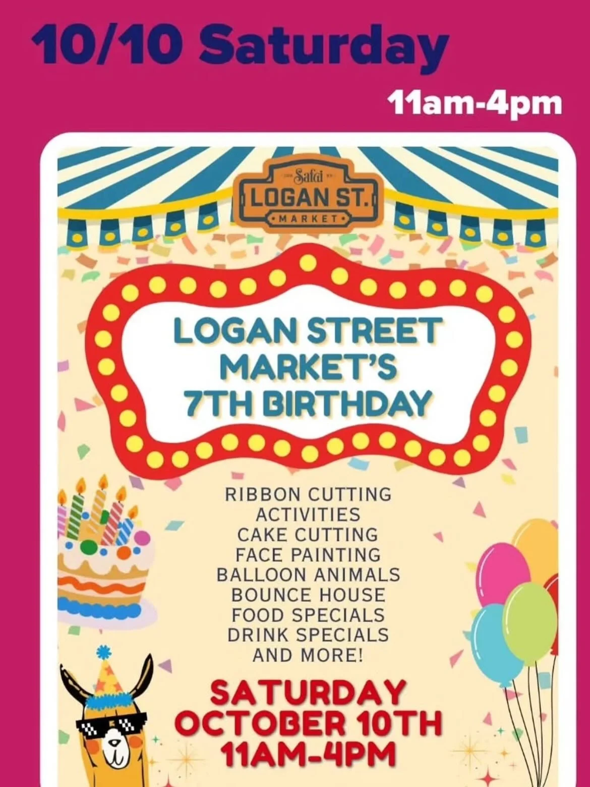 Come celebrate Logan Street Market&rsquo;s 7th Birthday with me 🎉🥳 @loganstreetmarket