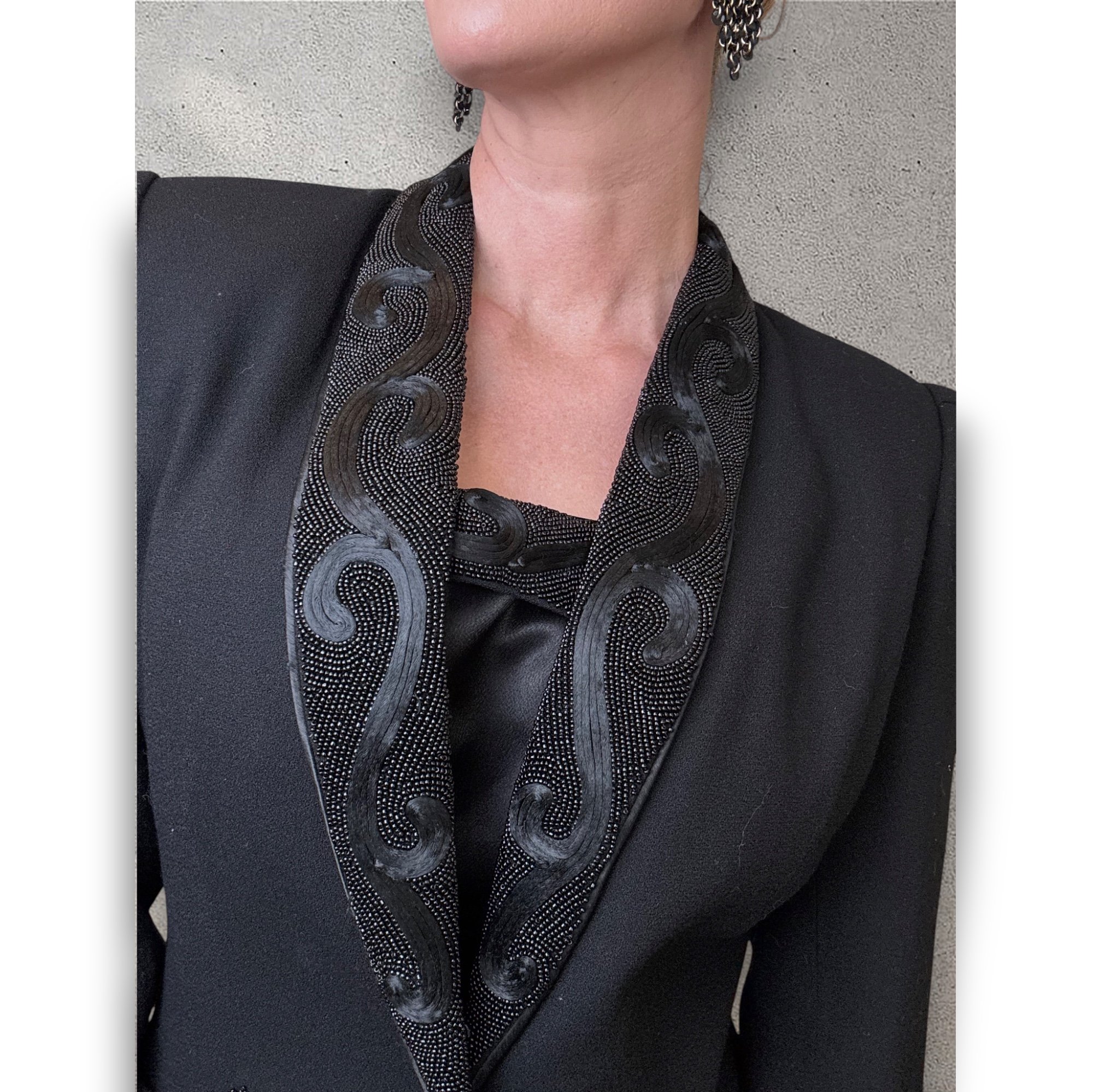 Vintage Lillie Rubin & Nolan Miller 2-piece  Set with Art Deco Beading