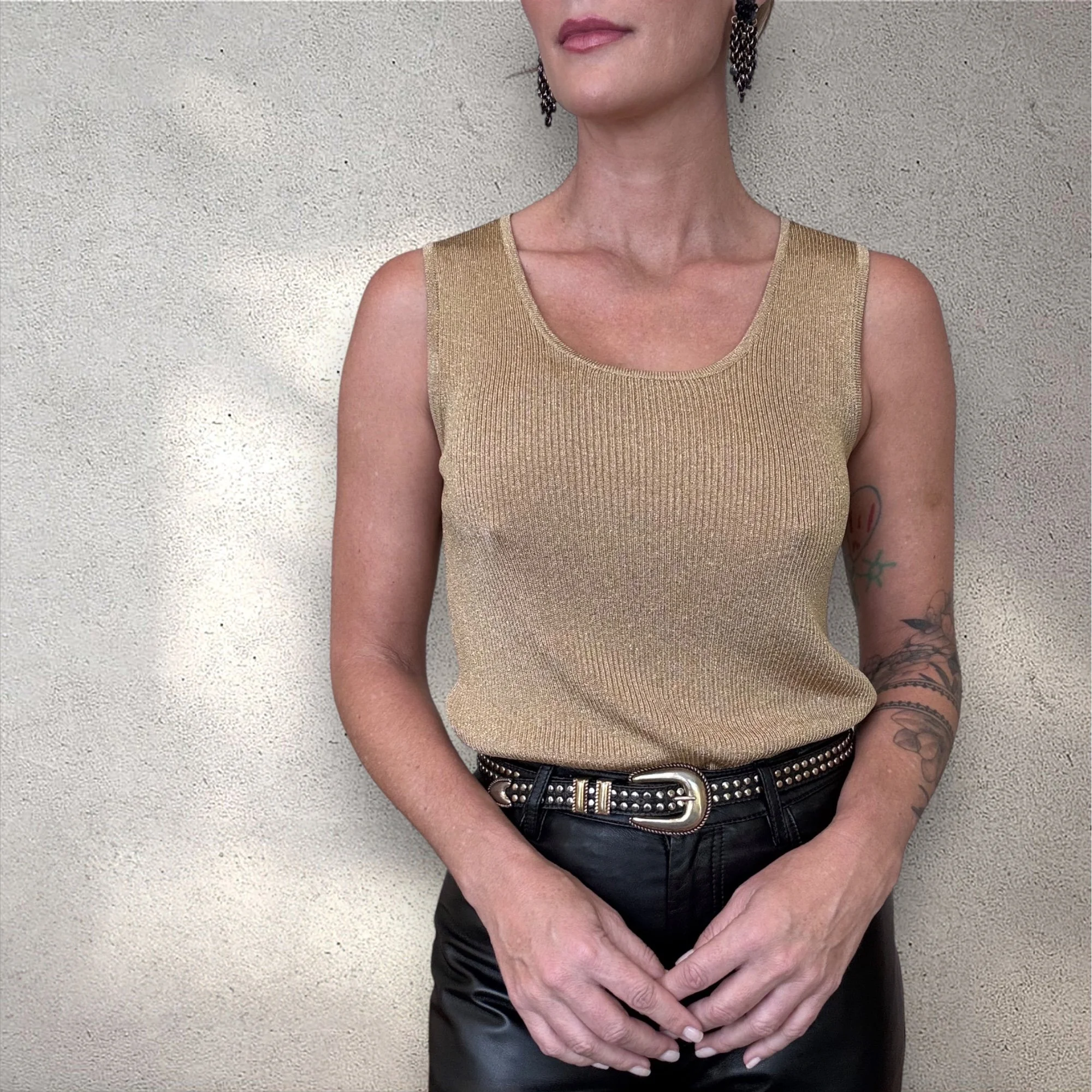 Vintage Ralph Lauren Metallic Gold Shell