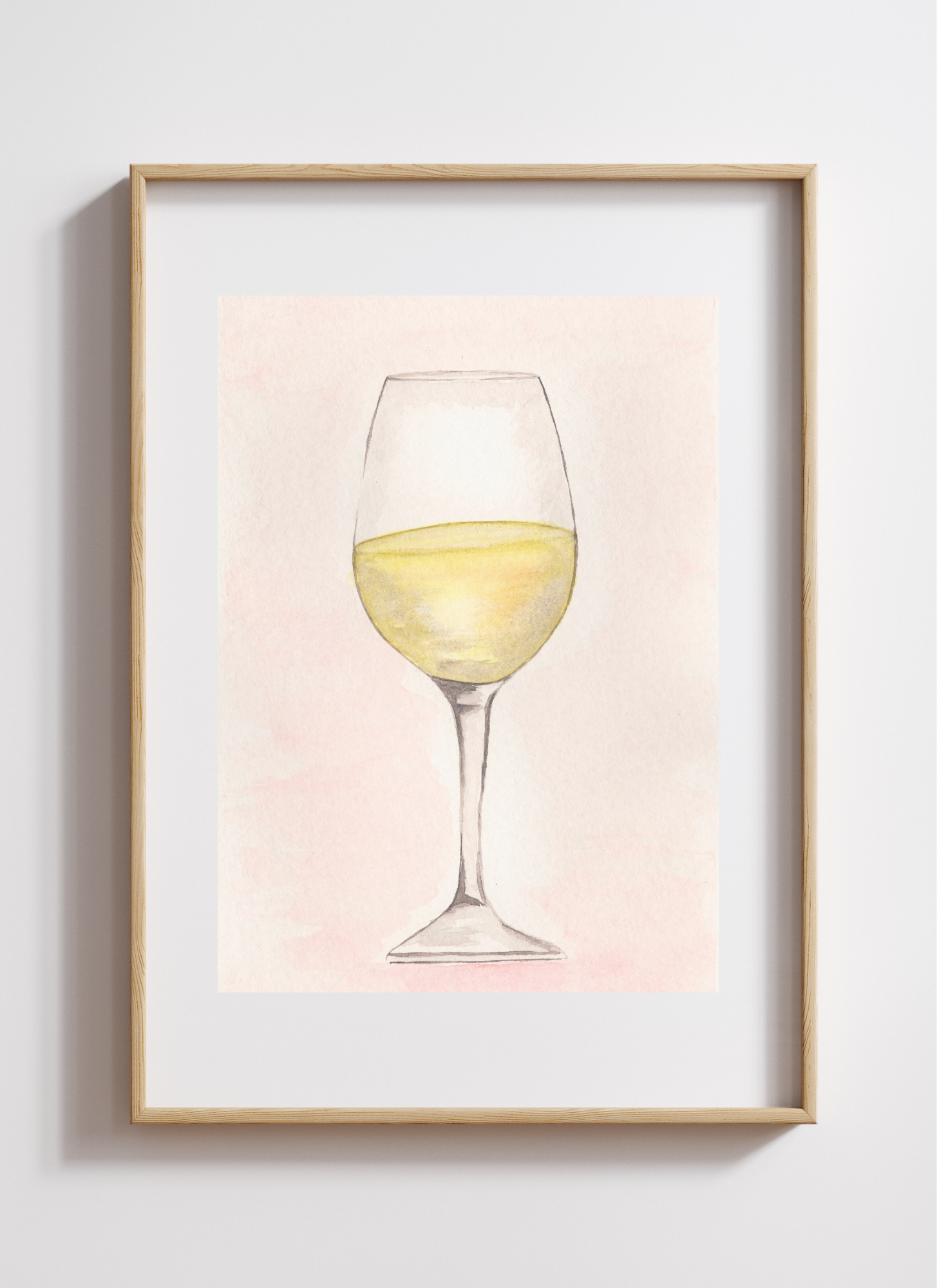 White Wine Glass  5X7”