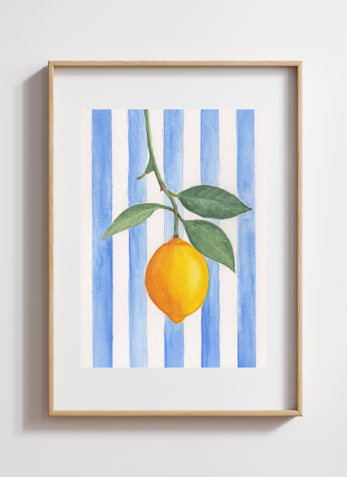 Love Lemon Blue -  5x7" Original Art