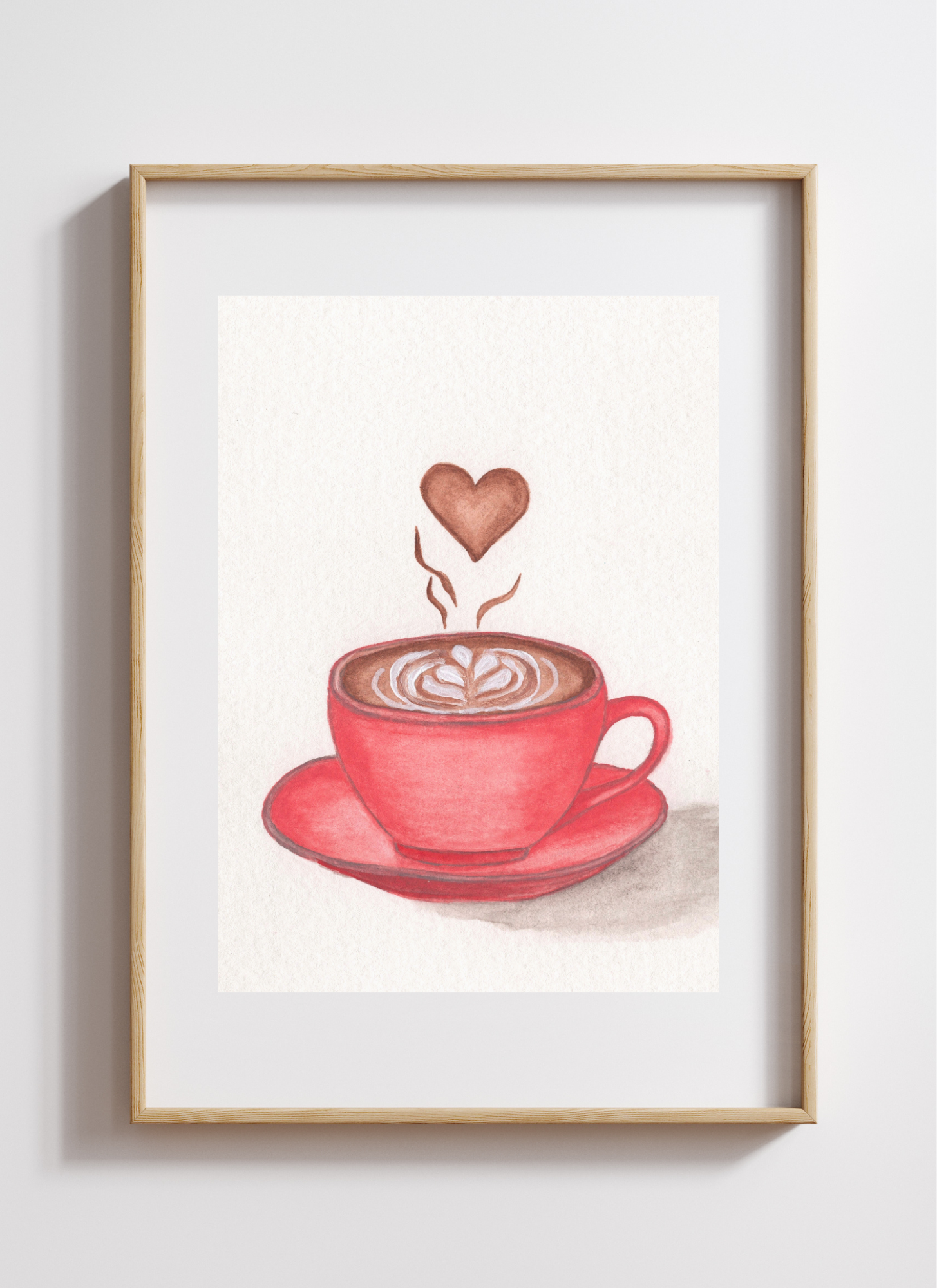 Pink Coffee Latte 5X7”
