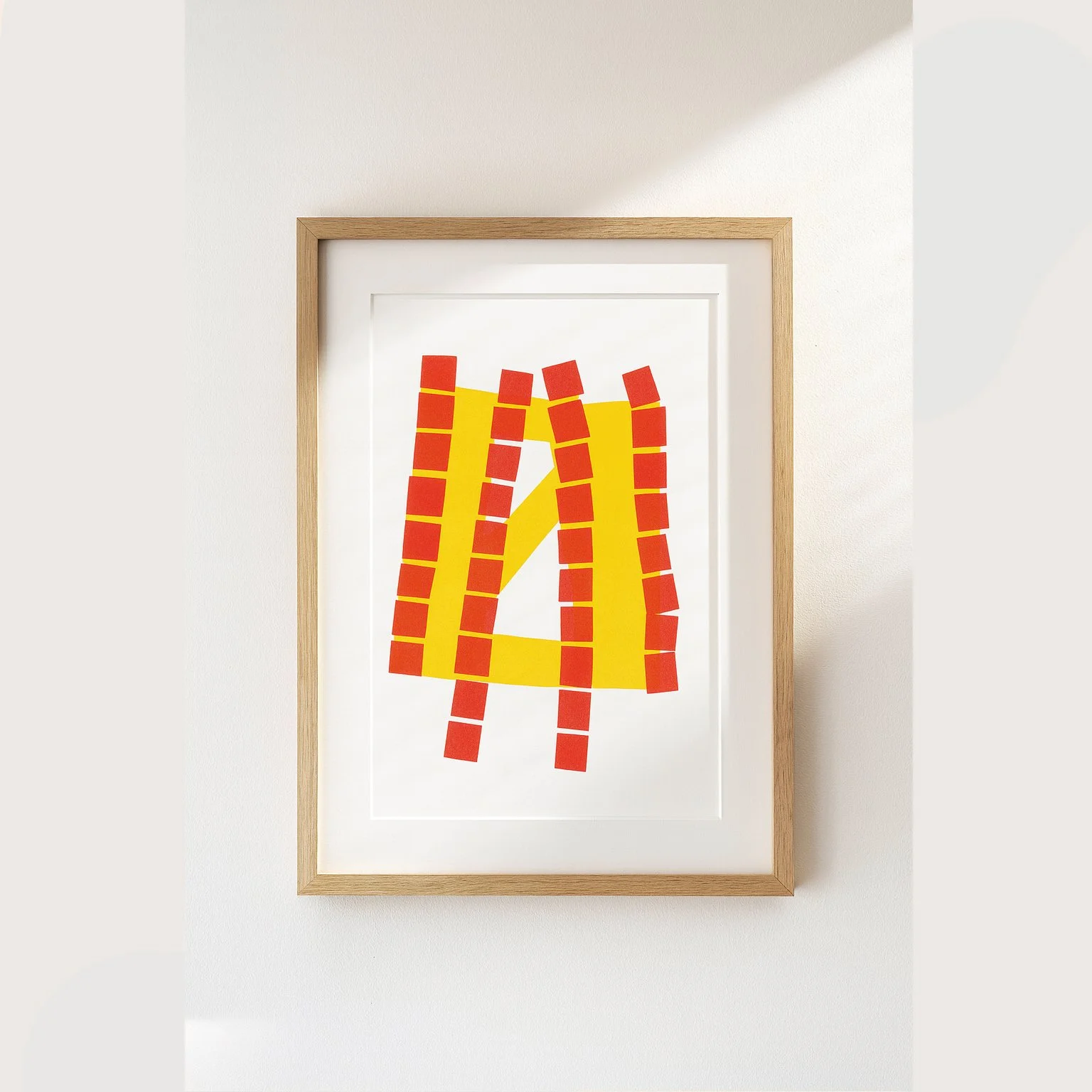 Double Yellow Red Print