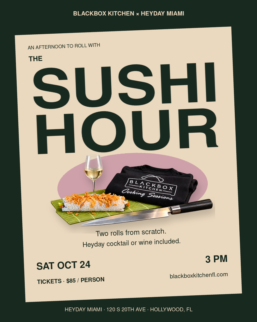 The Sushi Hour @ Heyday Miami : October 24th 3pm